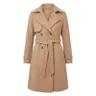 Camel trench coat garment