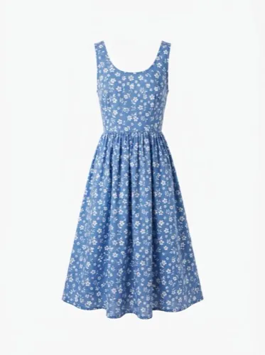 Photorealistic ghost mannequin render of the same dress